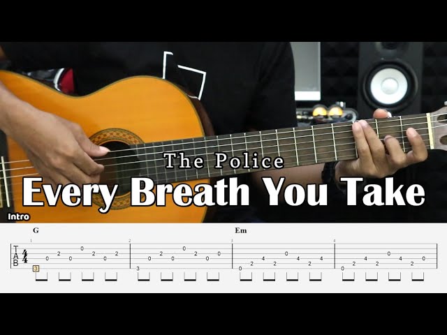 Every Breath You Take - The Police - Fingerstyle Guitar Tutorial + TAB & Lyrics