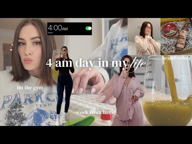 4 AM PRODUCTIVE DAY IN MY LIFE | morning routine, gym, wfh, errands & more