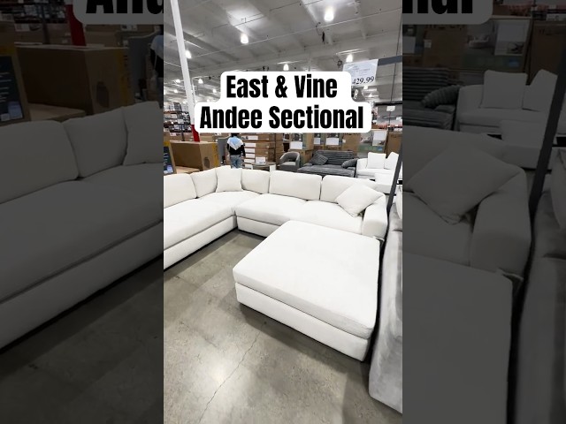 Costco’s New East & Vine Andee Fabric Sectional! 🛋️✨ Deep Seating & Ultimate Comfort!