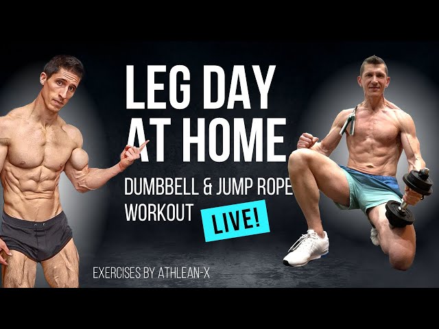 Killer Leg Day Workout! (Dumbbells or Bodyweight) 🚀