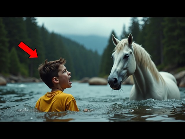 DANGEROUS HORSE JUMPS INTO RIVER TO RESCUE BOY… WHAT HAPPENS NEXT WILL LEAVE YOU SPEECHLESS!