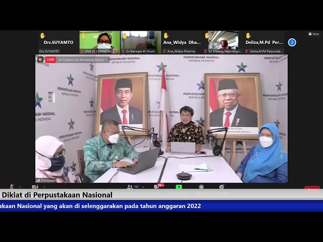 Diskusi Kediklatan dan kepustakaawanan Di Perpustakaan Nasional RI 2022