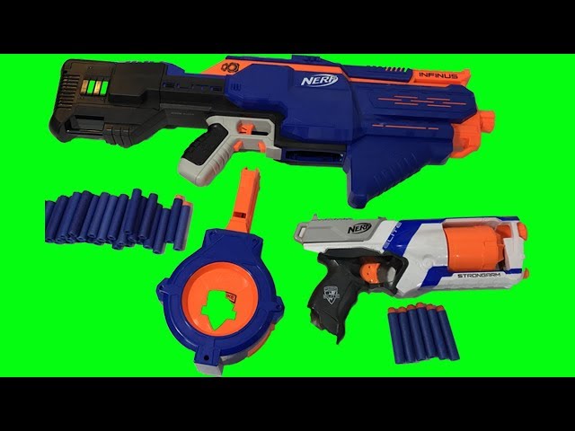 Real Nerf Guns N Strike Elite Infinus and N Strike Elite Strongarm