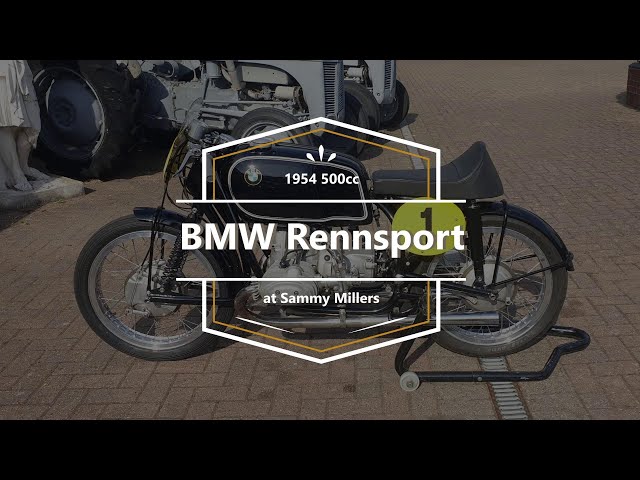 BMW Classic Rennsport 500cc 1954 Motorcycle shake-down test at the Sammy Miller Motorcycle Museum.