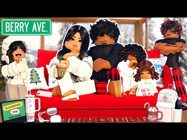 BIG FAMILY COZY SNOW DAY WINTER AFTER SCHOOL ROUTINE *VOICED* BERRY AVENUE