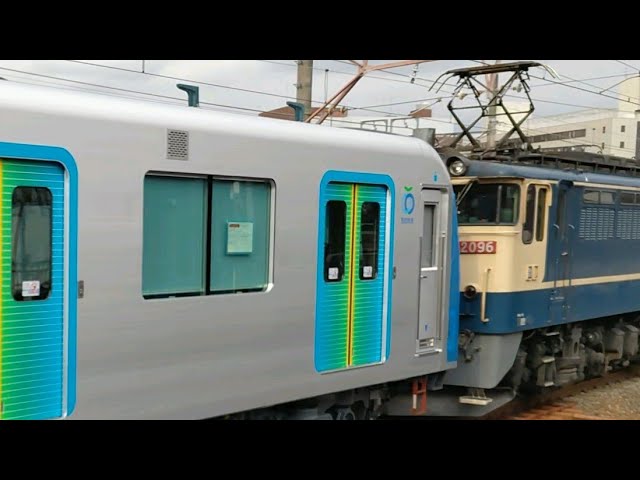 【EF65-2096牽引】 西武40000系　48152F　甲種輸送　西大路駅　通過