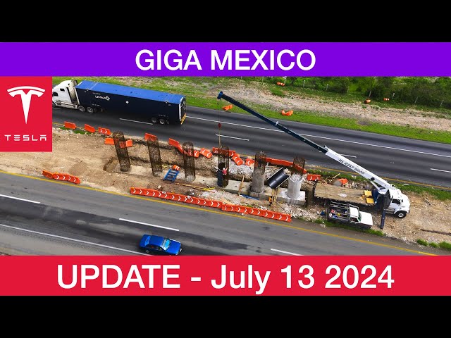 Tesla Giga Mexico Construction Update - July 13 2024 - 4K 60 FPS HDR