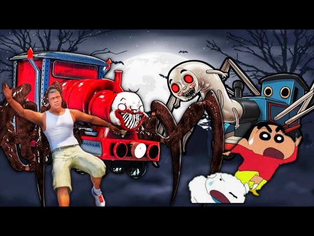 ZOMBIE Choo Choo CHARLES Army vs SHINCHAN and FRANKLIN in GTA5