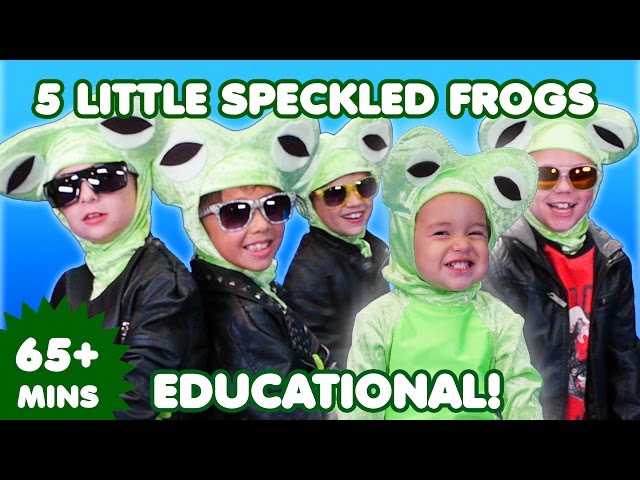 Five Little Speckled Frogs | Nursery Rhymes | Kids Songs