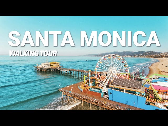 Santa Monica, California Walking Tour - 4K 60fps