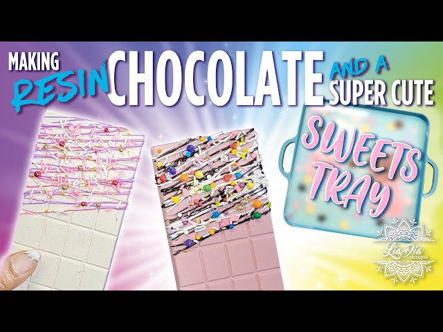 Making RESIN CHOCOLATE and a SUPER CUTE Epoxy Resin Art Tray! DIY Fake Food Dupe Tutorial