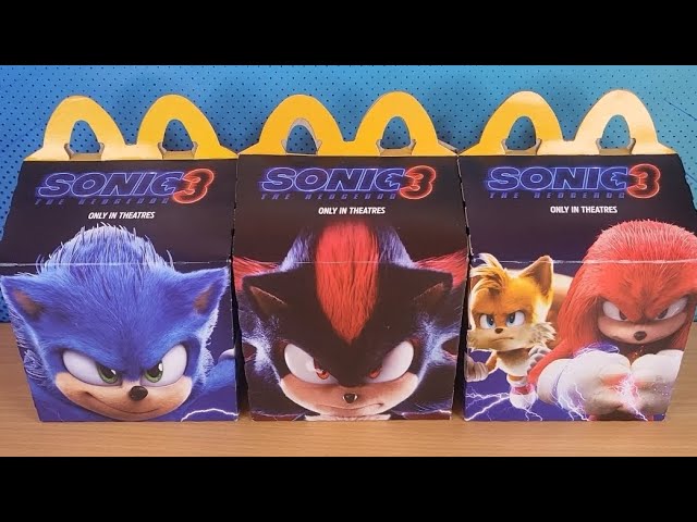 Sonic The Hedgehog Movie 3 Happy Meals