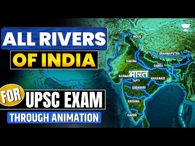 Learn All Rivers of India through Animation in One Video | Indian River System UPSC | Geography