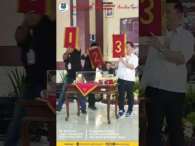 Pengundian Nomor Urut Pasangan Calon Walikota dan Wakil Walikota Tegal Tahun 2024