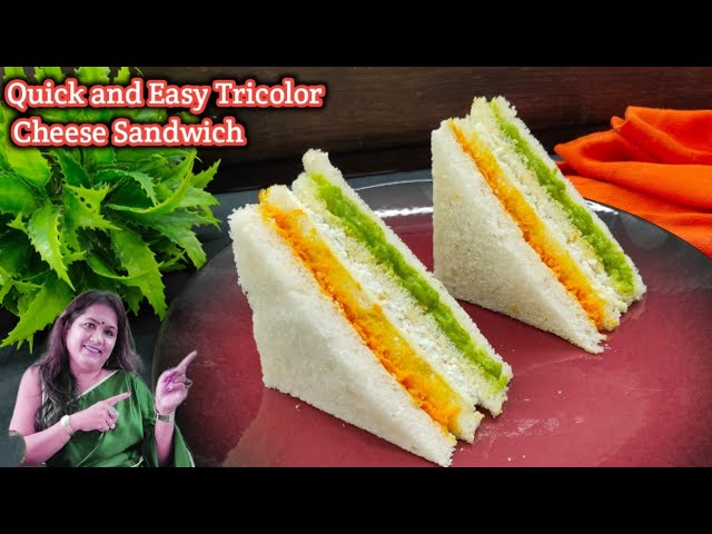 Tricolor Cheese Sandwich | Tiranga sandwich | Independence day recipe | tricolor recipe | republic |