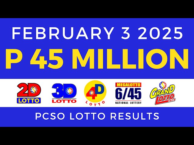 Lotto Result Today 9pm February 3 2025 PCSO