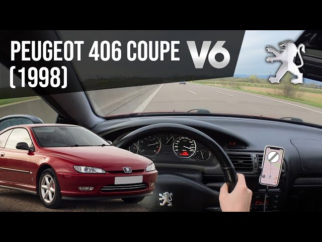 PEUGEOT 406 COUPÉ V6 (1998) | POV REVIEW on AUTOBAHN