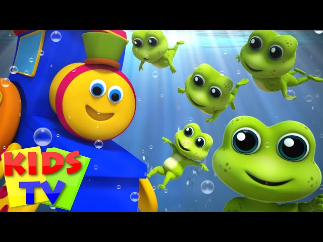 Bob The Train | Five Little Speckled Frogs | Nursery Rhymes | Kids Songs | 3D Rhymes | Kids Tv