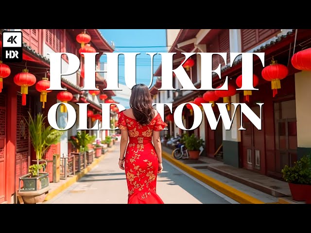 PHUKET Old Town, Thailand 🇹🇭 Walking Tour with Captions, 4K HDR