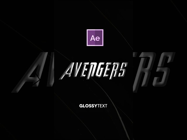 Creating Amazing Glossy Text Animations with After Effects | Edit With Vishnu