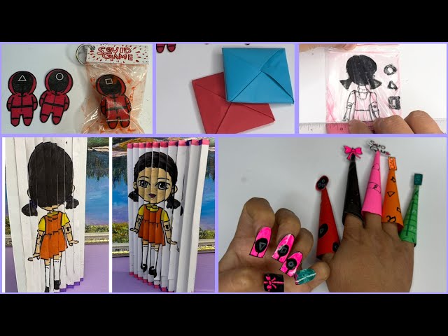 5 DIY Ideas Squid Game / Paper craft ideas/ how to make/ DIY/ school projects/ Lina’s workshop