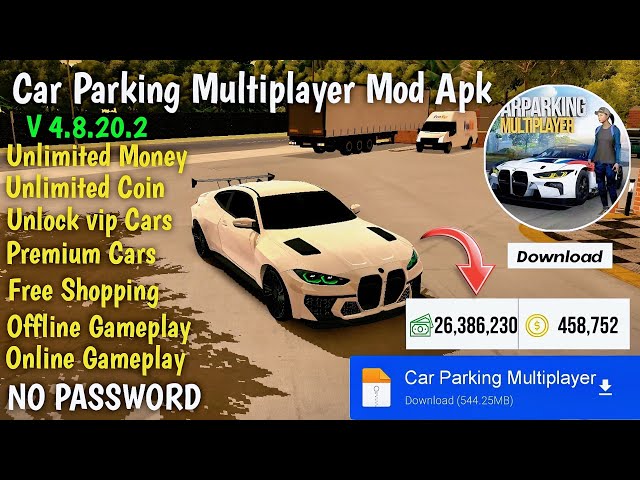 Car Parking Multiplayer Mod Apk V 4.8.20.2  ( Unlock Vip / Gold / Money ) 🤑