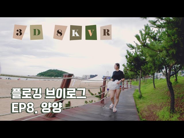 양양 죽도해변 청소 브이로그 | 8K VR 180 Vlog | 빛나는꾸꾸