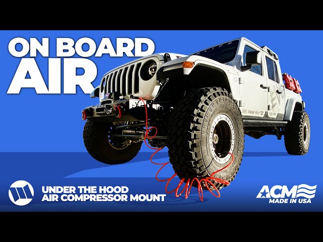 Jeep JL Wrangler and JT Gladiator Truck ARB Air Compressor Mount for Under the Hood Installation ACM