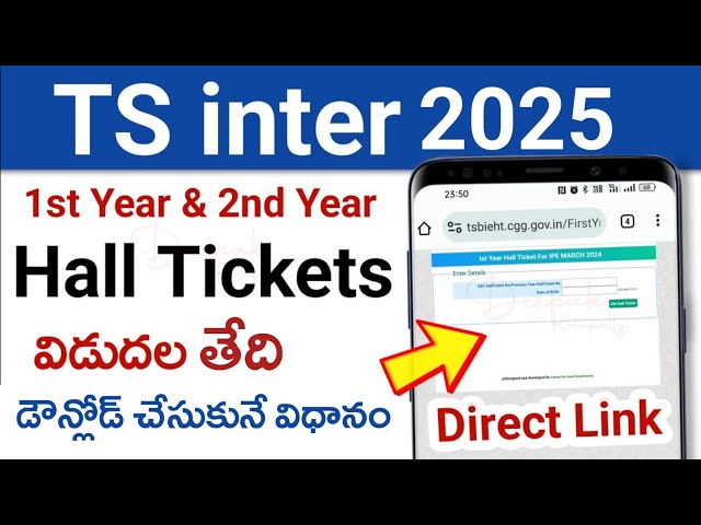 TS Inter Hall Tickets Download Online 2025 | TS inter 2025 Hall Tickets Download Online