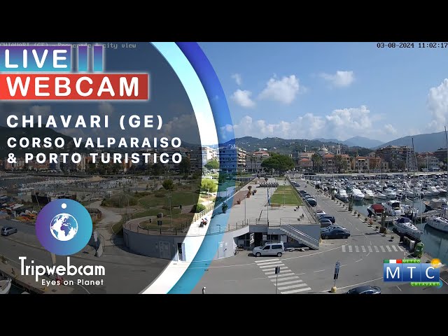 Chiavari Live cam - Corso Valparaiso & Tourist Port