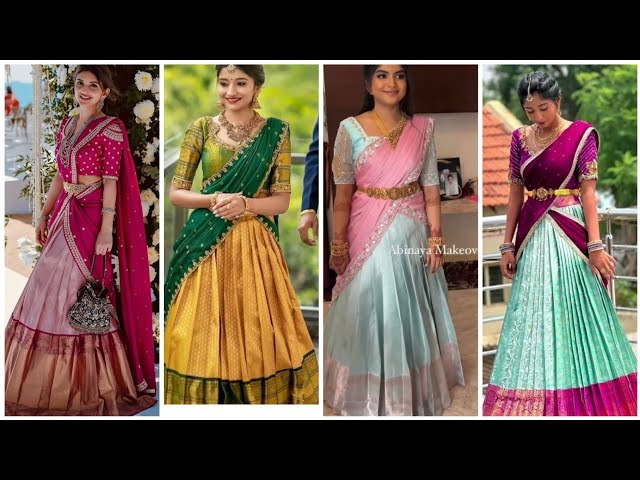 Latest Bridal Half Saree Designs 2024|| Best Pattu Half Saree Designs ||Half Saree Designs 2024