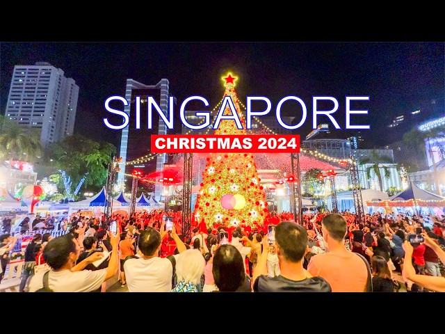 Singapore Christmas 2024 | Orchard Road To Marina Bay Sands | 4K HDR Travel Video 🇸🇬🎄😍