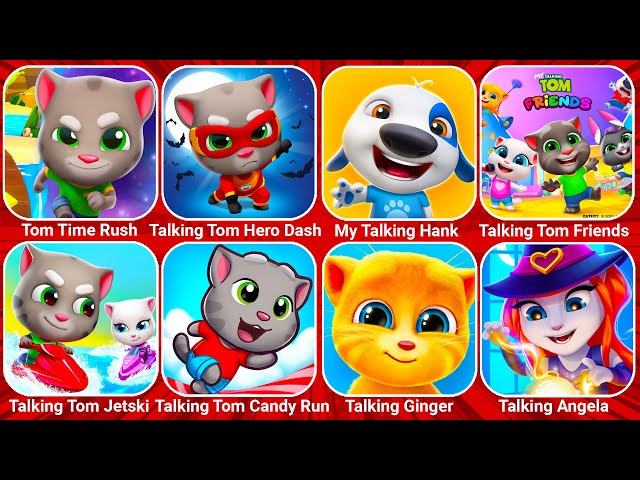 Talking Tom Gold Run, Talking Tom Candy Run, Talking Tom Friends, Tom Hero Dash, Talking Hank...