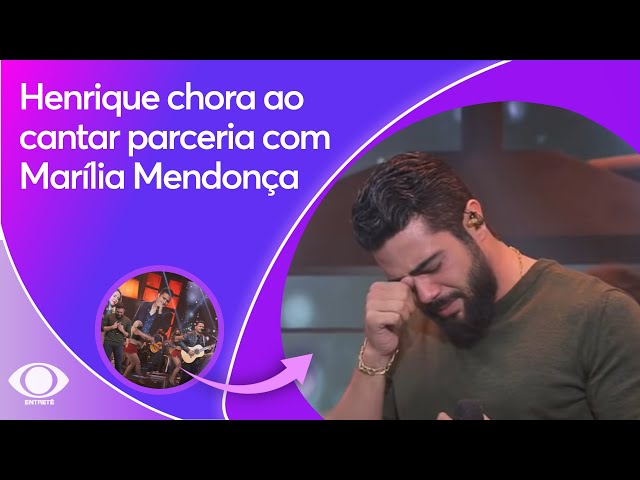 Henrique chora ao cantar parceria com Marília Mendonça | Faustão na Band