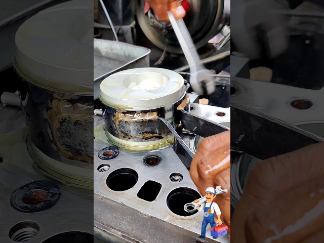 engine head piston fitting installation #shorts #engine #mechanic #mechanical #short #viralshorts