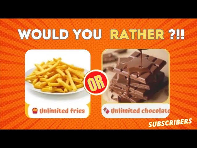 Would You Rather? Extreme Food Challenge  🤔: Spicy vs. Sweet!🍟🍕