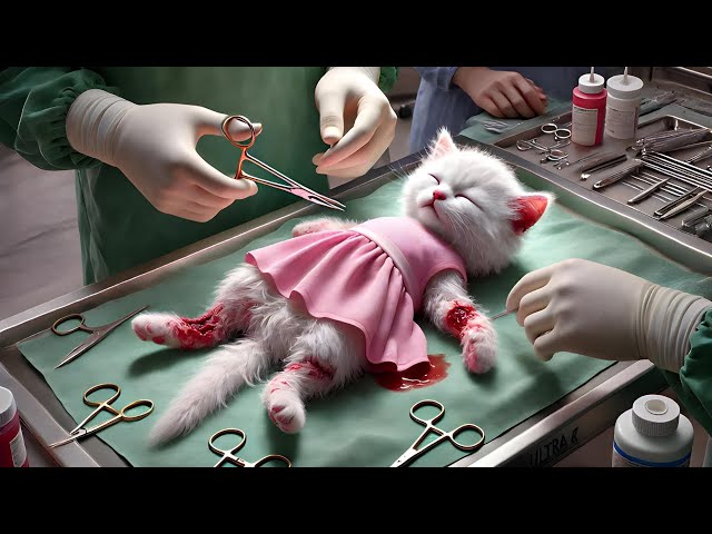 Mother Cat laziness create accident 😿 Poor kitten ⚠️ #cat #ai #catlover #catvideos #cutecat #aicat