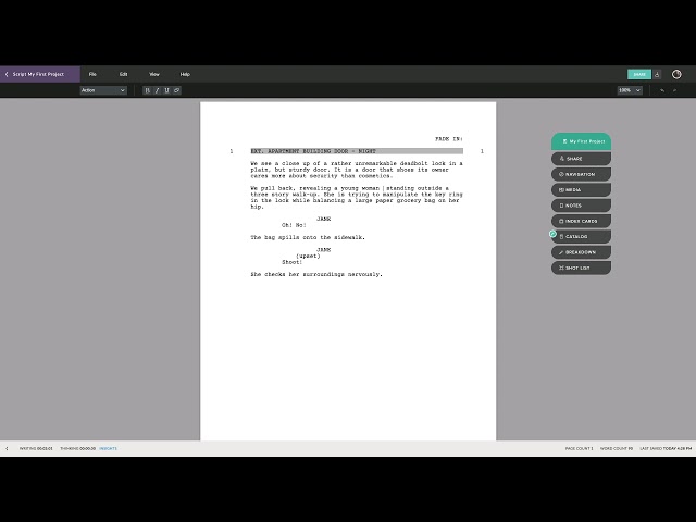 Using the Film & TV Script Editor with Celtx