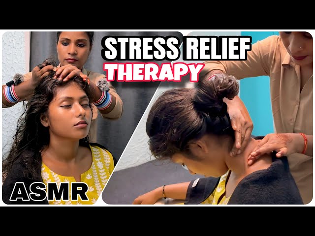 HEAD FOREHEAD NECK BACK Massage to Relief Stress and Relax Your Body & Mind | Masseuse Rinki #asmr