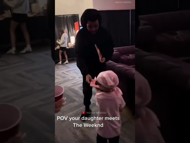 The Weeknd before concert - Cute moment with little fan 🥰 #abeltesfaye