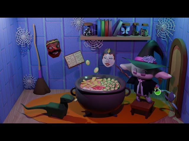 360 Animation 3D - A Witch Magically Makes Es Pisang Ijo