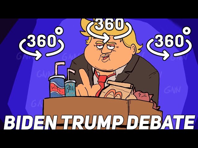 360º VR THE 2024 BIDEN TRUMP DEBATE BUT there talk about the real issues