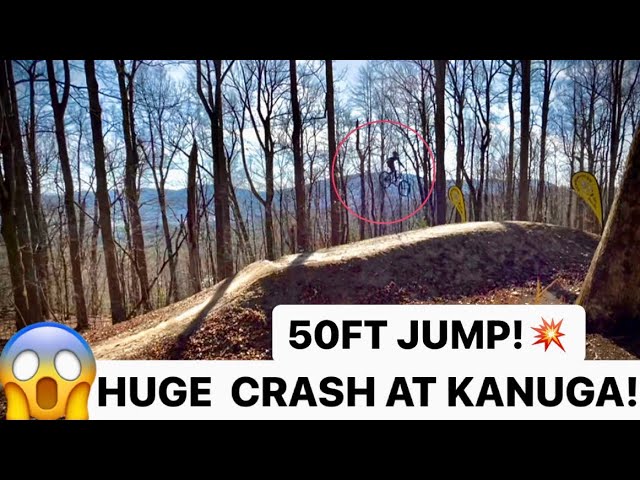 HUGE CRASH OVER 50ft JUMP AT KANUGA BIKE PARK