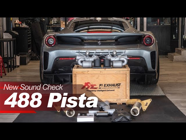 Ferrari 488 Pista Aggressive V8 Sound w/ Titanium Fi EXHAUST X Gold Ceramic Coated Downpipe