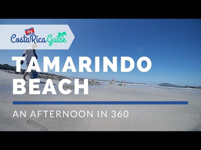 360 View of Tamarindo Beach, Costa Rica in November 2017 in 4K