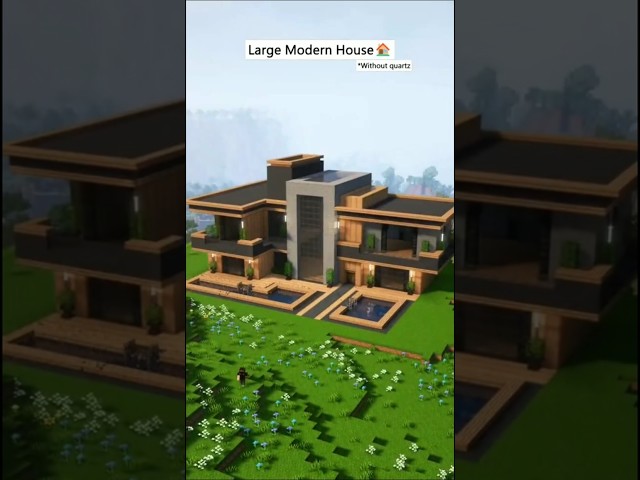 large Modern house in minecraft 😐#shorts#gaming#funny#minecraft