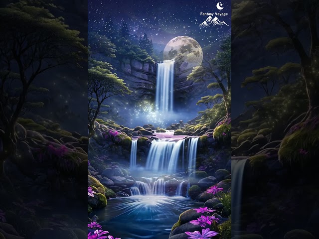 Listen to the waterfall's gentle roar, and let it lull you into a night of deep, peaceful sleep. 🌙💖