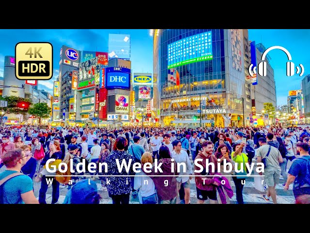 Golden Week in Shibuya 2023 Walking Tour - Tokyo Japan [4K/HDR/Binaural]