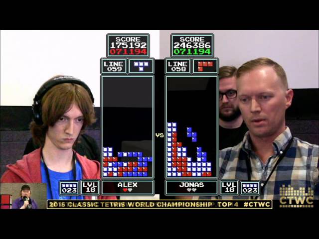 Top 4 - Alex Kerr vs. Jonas Neubauer - Classic Tetris World Championship 2015