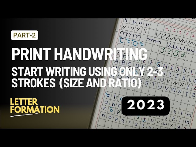 Print Handwriting for complete beginner | colorful strokes for better understanding | Handwriting